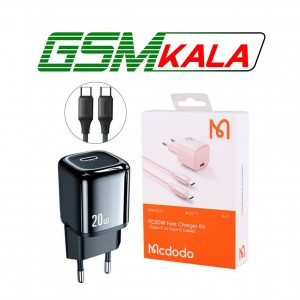 شارژر دیواری 20 وات مک دودو CH-404 PD 3A + کابل تبدیل تایپ سی