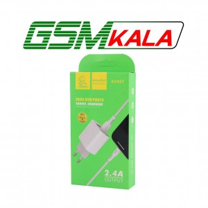 شارژر دیواری 12 وات دنمن DC05T 2.4A + کابل تایپ سی