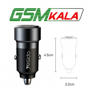 شارژر فندکی فست شارژ Yesido Y55 QC3.0 PD 3A 30W + کابل تبدیل تایپ سی