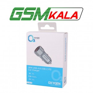 شارژر فندکی فست شارژ Oxygen AC-01 3.1A QC3.0 PD 20W