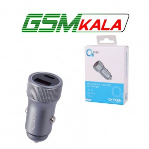 شارژر فندکی فست شارژ Oxygen AC-01 3.1A QC3.0 PD 38W