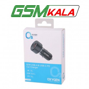 شارژر فندکی فست شارژ Oxygen AC-06 3A QC3.0 PD 60W
