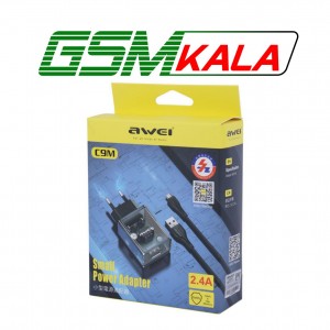 شارژر دیواری 12 وات اوی C9M 2.4A + کابل میکرو یو اس بی