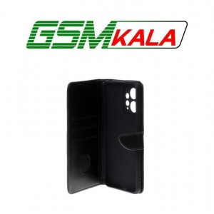 کیف چرمی موبایل مگنتی محافظ لنزدار Xiaomi Redmi Note 12 4G - مشکی