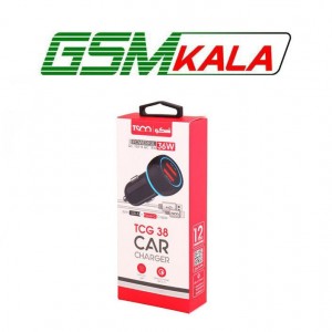 شارژر فندکی فست شارژ TSCO TCG 38 3A QC3.0 PD 36W + کابل تایپ سی