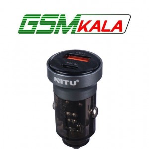 شارژر فندکی فست شارژ Nitu NDC34 3A QC3.0 PD 20W + کابل تایپ سی