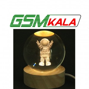گوی چراغ دار زیر چوبی 6cm کد 3