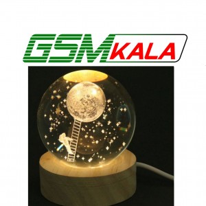 گوی چراغ دار زیر چوبی 6cm کد 3