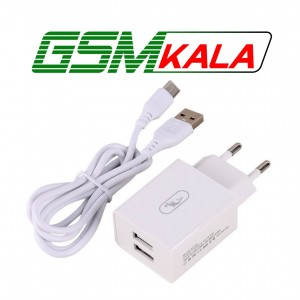 شارژر دیواری 10.5 وات اسکای دلفین SC30T 2.1A + کابل تایپ سی