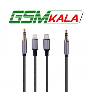 کابل تبدیل Earldom ET-AUX72 AUX To Type-C / Lightning / AUX 1.2m