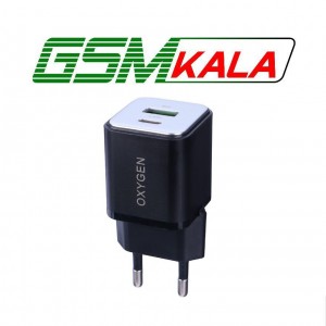شارژر دیواری 30 وات اکسیژن CH-9 QC3.0 PD 3A + کابل تایپ سی
