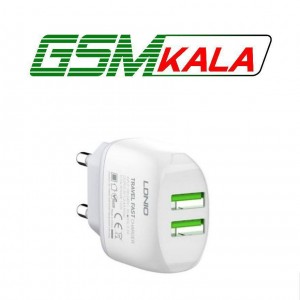شارژر دیواری فست شارژ Ldnio A2218 2Port 2.4A 12W + کابل تبدیل تایپ سی