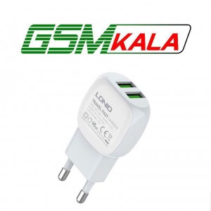 شارژر دیواری فست شارژ Ldnio A2218 2Port 2.4A 12W + کابل تبدیل تایپ سی