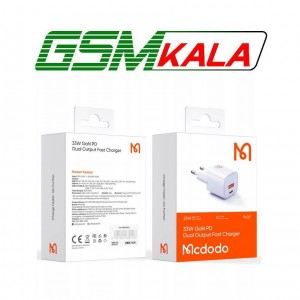 شارژر دیواری 33 وات مک دودو Nano CH-015 VOOC GaN QC4.0 PD3.0 4.5A