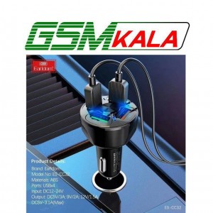شارژر فندکی فست شارژ Earldom ES-CC32 3.1A PD 18W
