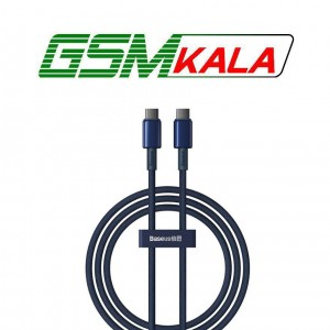کابل دو سر تایپ سی فست شارژ 100 وات باسئوس Tungsten Gold p10319800 طول 1 متر