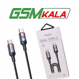 کابل دو سر تایپ سی فست شارژ 60 وات یسیدو CA183 طول 2 متر