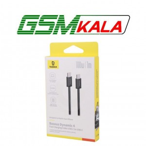 کابل دو سر تایپ سی فست شارژ 100 وات باسئوس P10381400111 طول 1 متر