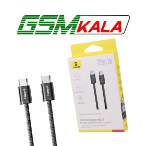 کابل دو سر تایپ سی فست شارژ 100 وات باسئوس P10381400111 طول 1 متر