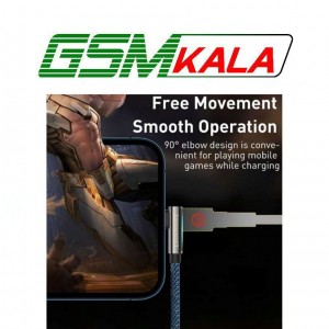 کابل لایتنینگ فست شارژ 2.4 آمپر باسئوس Legend Series Elbow CACS000003 طول 1 متر