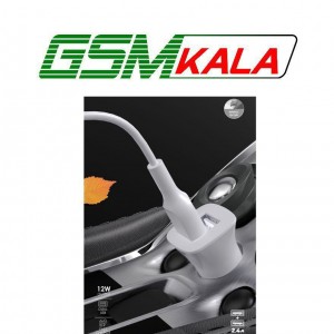 شارژر فندکی 12 وات اسکای دلفین SZ08 + کابل تایپ سی