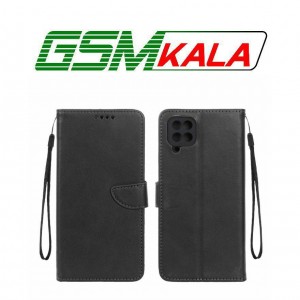 کیف چرمی موبایل مگنتی محافظ لنزدار Samsung Galaxy A12 - M12 - F12 - مشکی