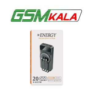 پاور بانک بی سیم فست شارژ ایکس انرژی X-827M QC3.0 PD 22.5W ظرفیت 20000 میلی آمپر ساعت
