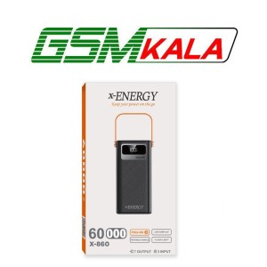 پاور بانک فست شارژ ایکس انرژی X-860 PD 22.5W ظرفیت 60000 میلی آمپر ساعت