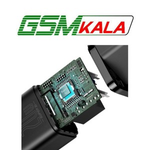 شارژر دیواری فست شارژ Baseus TZCCSUP-B 3A QC3.0 PD 20W Type-C + کابل Type-C to Lightning