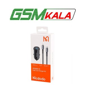 شارژر فندکی 30 وات مک دودو CC-7492 + کابل تبدیل تایپ سی