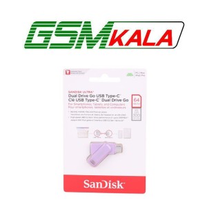 فلش 64 گیگ سن دیسک SanDisk Ultra Dual Drive Go OTG Type-C USB3.2