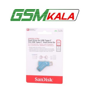 فلش 64 گیگ سن دیسک SanDisk Ultra Dual Drive Go OTG Type-C USB3.2