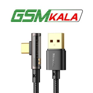 کابل تایپ سی فست شارژ 100 وات مک دودو CA-3380 یکسر L طول 1.2 متر