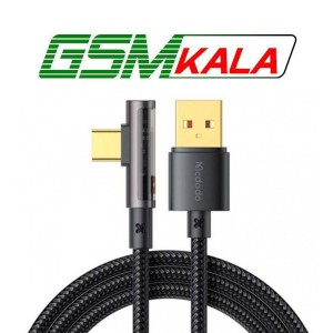 کابل تایپ سی فست شارژ 100 وات مک دودو CA-3380 یکسر L طول 1.2 متر