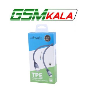 کابل میکرو یو اس بی فست شارژ 2.4 آمپر رویال RCS-118 طول 1 متر