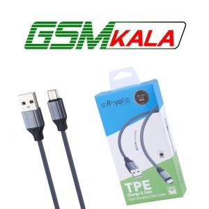 کابل میکرو یو اس بی فست شارژ 2.4 آمپر رویال RCS-118 طول 1 متر
