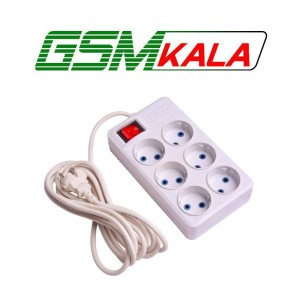 چند راهی 6 خانه پیکو الکتریک با کابل 1٫5 متری