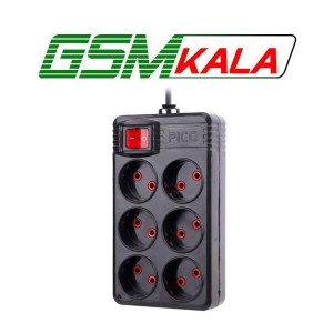 چند راهی 6 خانه پیکو الکتریک با کابل 1٫5 متری