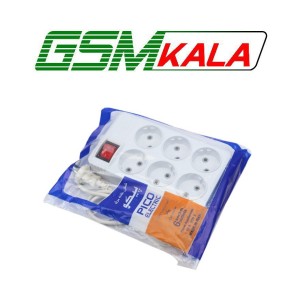 چند راهی 6 خانه پیکو الکتریک با کابل 1٫5 متری