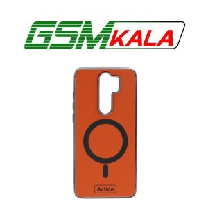 قاب Action طرح مگ سیف دور براق Xiaomi Redmi Note 8 Pro - نارنجی
