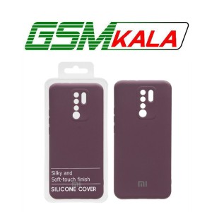 قاب نیو سیلیکون محافظ لنزدار Xiaomi Redmi 9 / Redmi 9 prime - RFF - بادمجانی (پک دار)