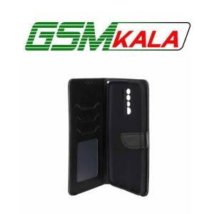 کیف چرمی موبایل مگنتی محافظ لنزدار Xiaomi Redmi 9 / Redmi 9 Prime / Poco M2 - سرمه ای