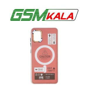 قاب Caution دور مات طرح مگ سیف Samsung Galaxy A51 / M40s - زرشکی
