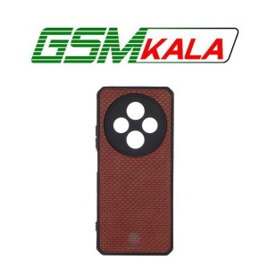 قاب طرح چرم حصیری Golden lion مدل Xiaomi Redmi 14C / Redmi A4 / Poco C75 - قهوه ای