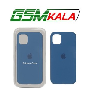 قاب سیلیکونی پاک کنی اورجینال Apple iPhone 11 - آبی تیره (پک اصلی)