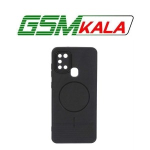 قاب شطرنجی طرح مگ سیف محافظ لنزدار Samsung Galaxy A21s - مشکی