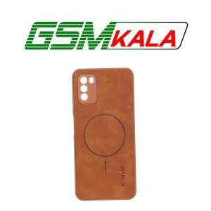 قاب Xlevel جیر طرح مگ سیف محافظ لنزدار Xiaomi Poco M3 - عسلی
