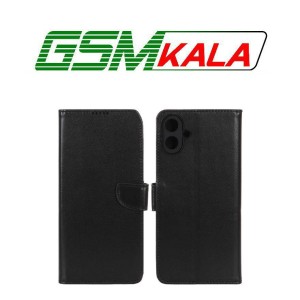 کیف چرمی موبایل مگنتی محافظ لنزدار Samsung Galaxy A07 - مشکی