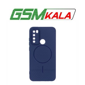 قاب شطرنجی طرح مگ سیف محافظ لنزدار Xiaomi Redmi Note 8 - سرمه ای