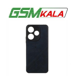 قاب طرح چرم گوزنی Xiaomi Redmi 13X / Redmi 13 4G / Poco M6 4G - سرمه ای